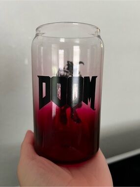 DOOM Red Gradient Glass - Red/Pink